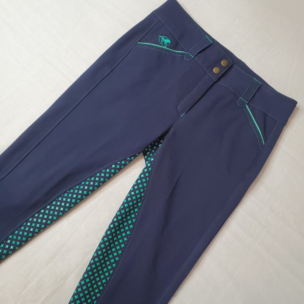 Smartpak Piper Womens Size 28 NWT Silicone Grip Full Seat Breeches Navy Blue